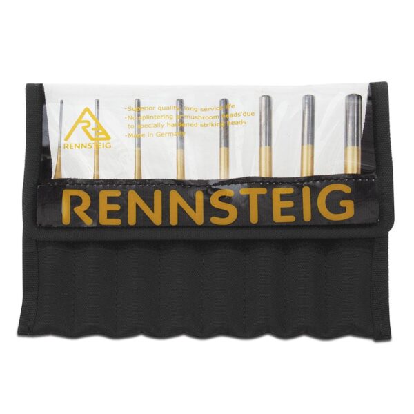 RENNSTEIG Parallel Pin Punch Set 2/3/4/5/6x150mm with Handgrip in Plastic Box