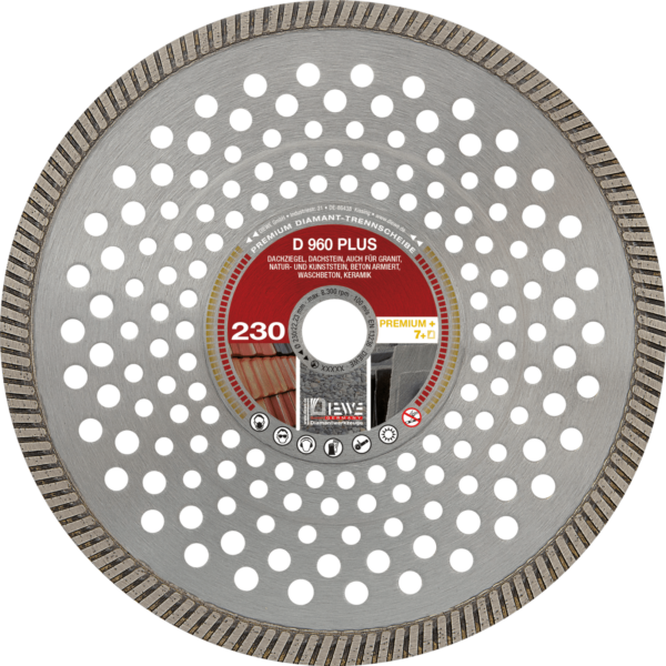 Diewe D960 230x22mm Diamond Cutting Disc for Reinforced  Concrete&Grani