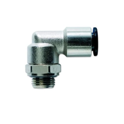 FLUXO Pneumatic Swivel Cylindrical Male Elbow 1/4"? Polyurethane Pipe 6mm