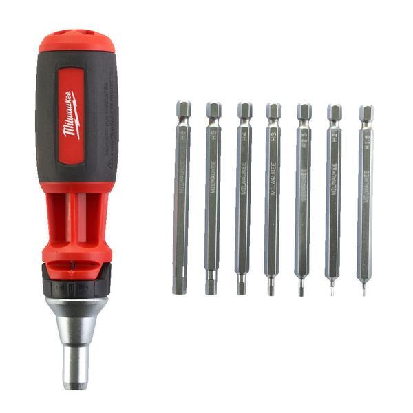 MILW Ratchet Multi-Bit Screw Driver Bits 1/4" HEX 1.5/2/2.5/3/4.5/6x5.5mm