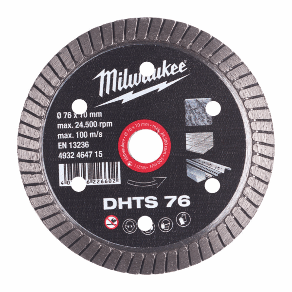 MILW Diamond Cutting Disc DHTS 76x10x1mm for Granit/ Marble/Roof Tile for FCOT