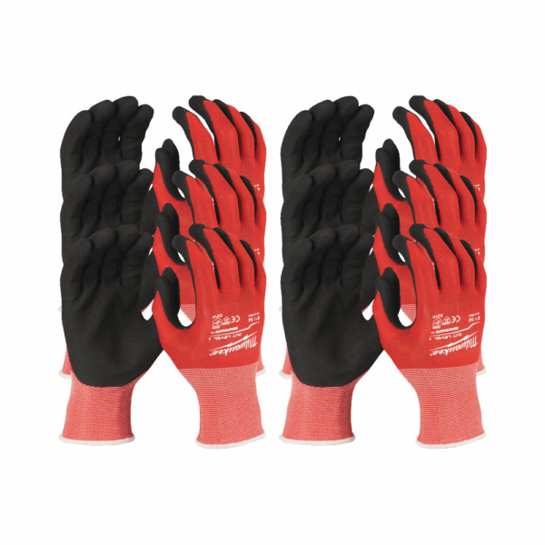 MILW Gloves Cut Level 1 Nitrile Texture