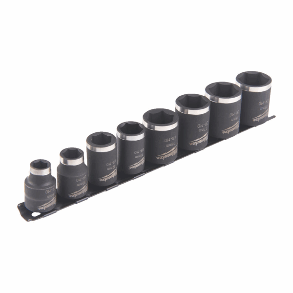 MILW HEX Socket Shockwave Impact 3/8" Set 8/10/12/13/16/17/18/19mm