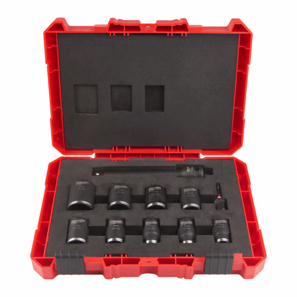 MILW SET HEX Socket Shockwave Impact 1/2" 10/12/13/16/17/18/19/21/24mm+Ext+Adapt