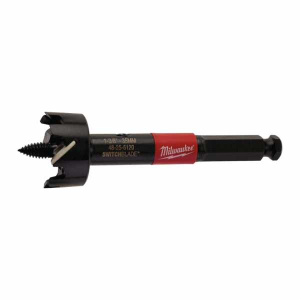 MILW SWITCHBLADE Selfeed Bits 35mm Wood Drill Bit Shank Reception 7/16" Hex
