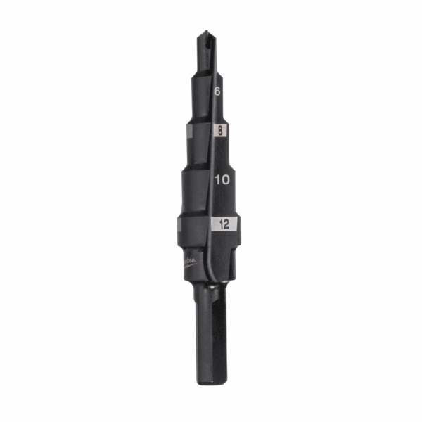MILW Step Drill 5sizes 4-12x65mm (4/6/8/10/12) Shank Diameter 6mm