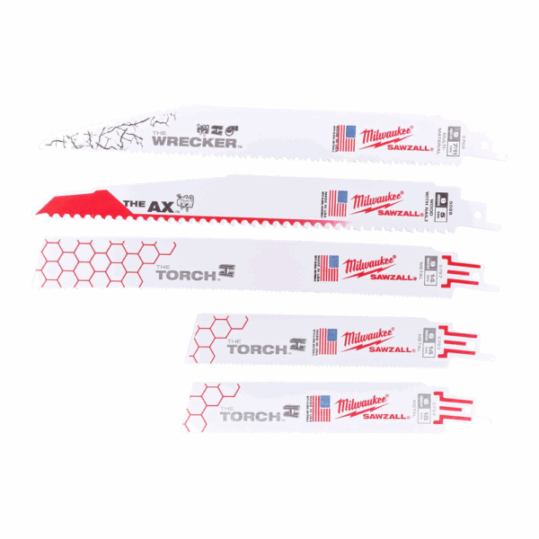 MILW 5 blades Sawzall Sabre5 type for Metal Torch and Wood