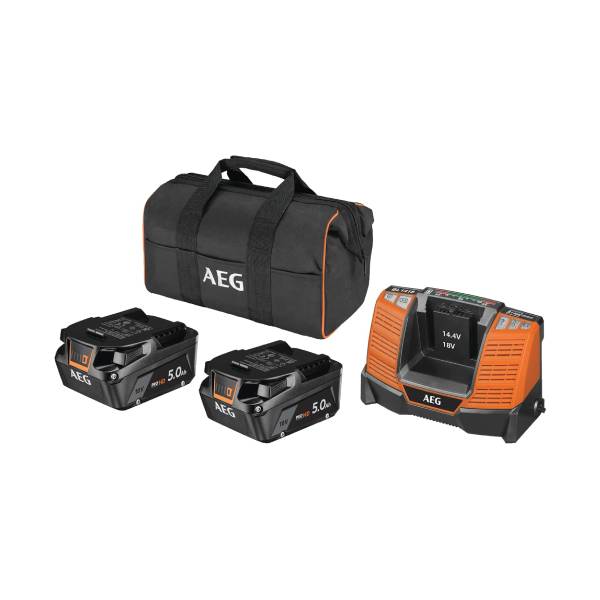 AEG Charger/Battery SETLL1850SHD18V (2 Batt 5Ah+Charger BL1418+Bag