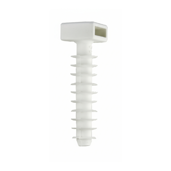 G&B Nylon 6 Saddle Type TIE Mould 10x43mm White (PKG 100 )
